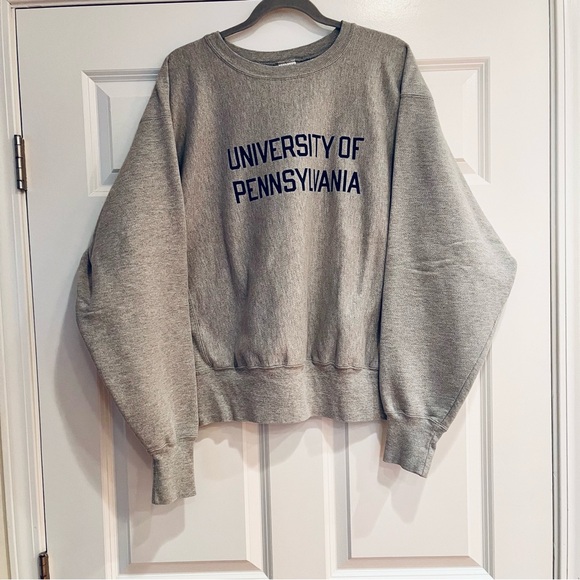 Champion Tops - Vintage 90s University Of Pennsylvania Sweatshirt Champion Reverse Weave Large